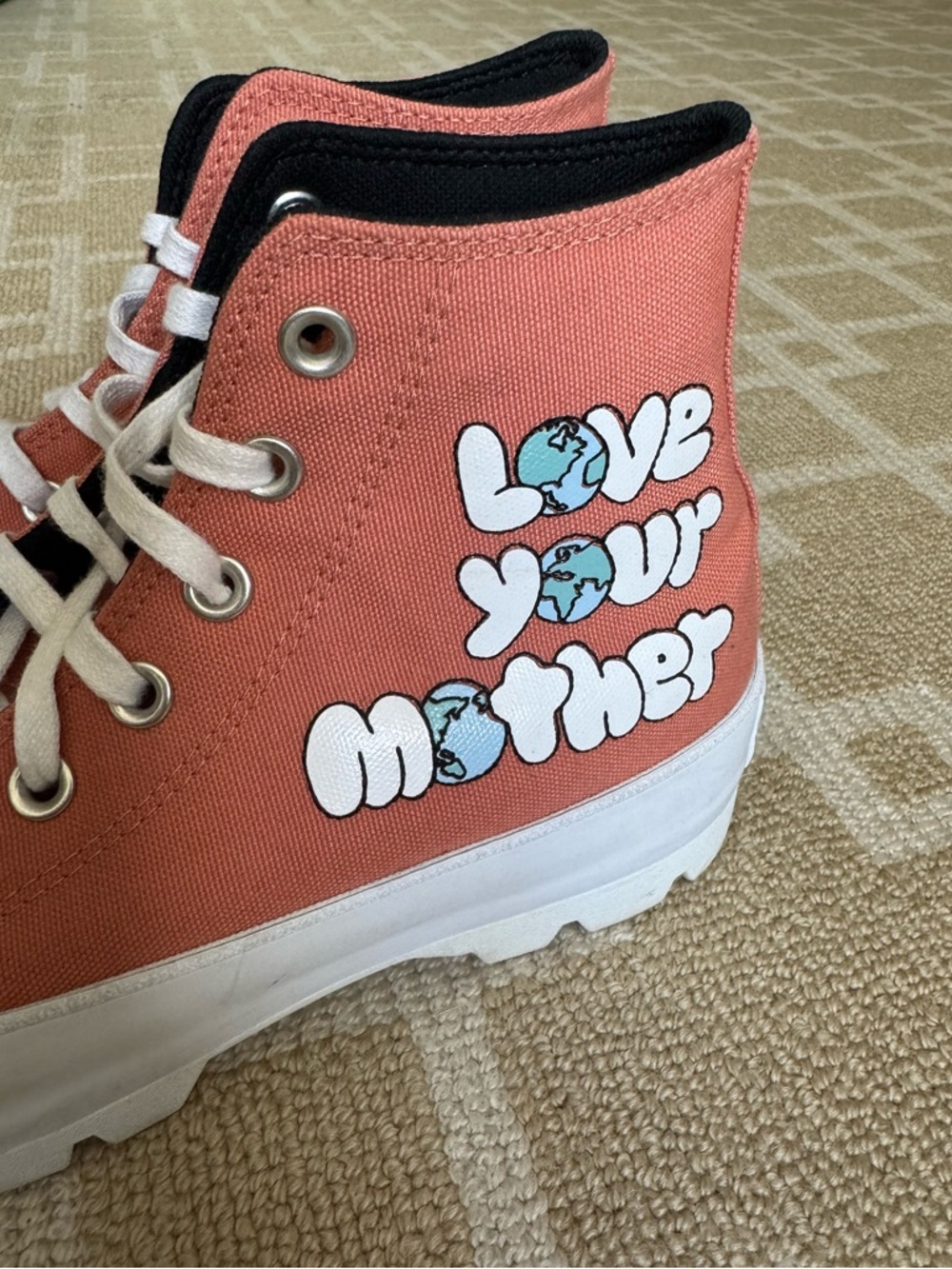 Converse Lugged Chuck Taylor Hi Love Your Mother Coral Streetwear 8 - Picture 14 of 17